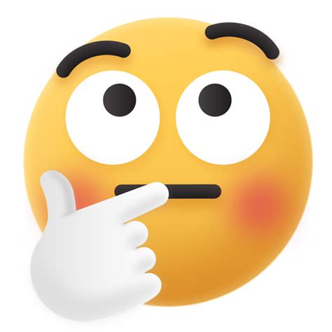 Emoji Blushing Thinking Icon Free Download On Iconfinder