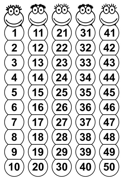 Number Flashcards 1 50 Printable Printablenumbers120 Printable