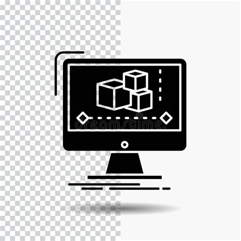 Animatie Computer Redacteur Monitor Het Pictogramvector Van De