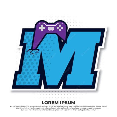 Premium Vector Letter M With Game Icon Gaming Console Esport Logo