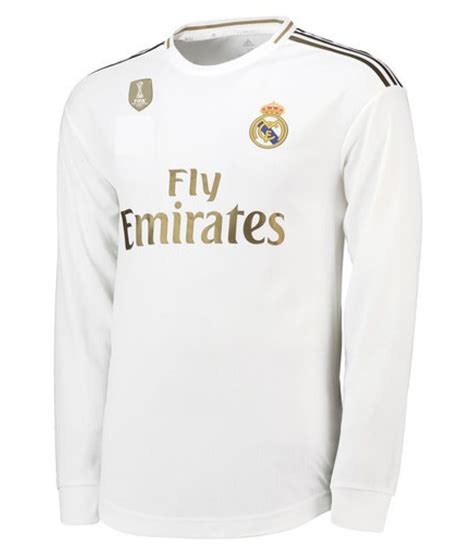 2020 2021 real madrid home white thailand soccer jersey aaa 407. Real Madrid Home Long-Sleeve Soccer Jersey 2019-2020 (Only ...