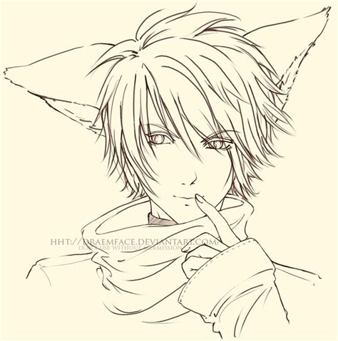 Male Anime Wolf Boy Coloring Pages Get Coloring Books