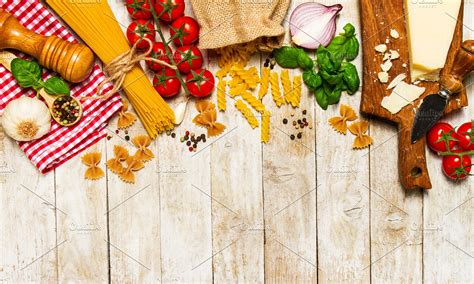 Healthy Italian Food Background High Quality Food Images ~ Creative