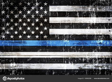 Police Support Flag Weathered Background — Stock Photo