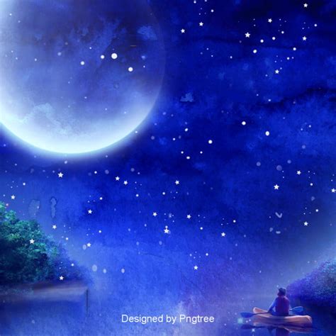 Find the best aesthetic wallpapers on getwallpapers. Blue Aesthetic Moon Star Background Design, Boat, Stars ...