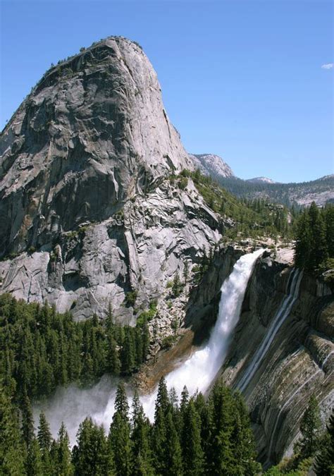 Nevada Falls And Liberty Cap From The Panorama Trail An