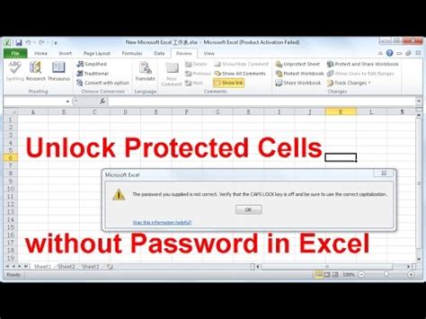 Unlock password protected ms excel and opendocument spreadsheet. How to Unlock Protected Cells without Password in Excel ...