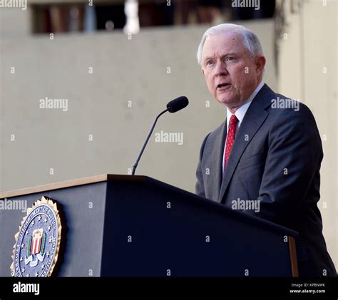 Us Attorney General Jeff Sessions Speaks During The Formal