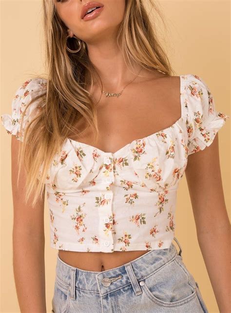 The Vinnie Top White Us 10 White Crop Top Outfits Top Outfits Girly Outfits