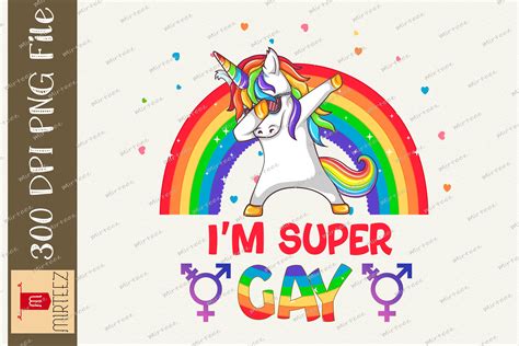 I M Super Gay Lgbt Pride Unicorn Png By Zemira Thehungryjpeg