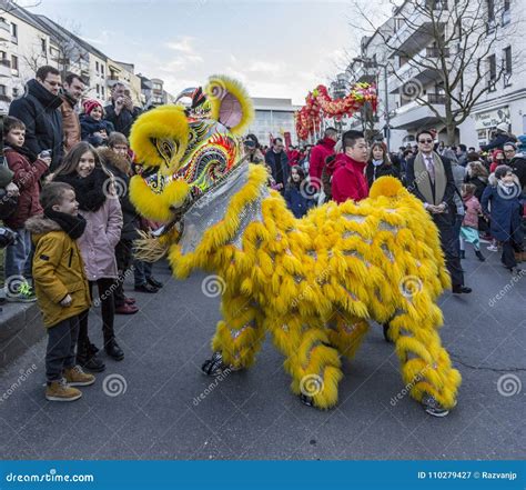 Chinese New Year Parade The Year Of The Dog 2018 Editorial