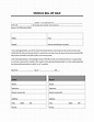 Free Printable Car Bill of Sale Form (GENERIC)