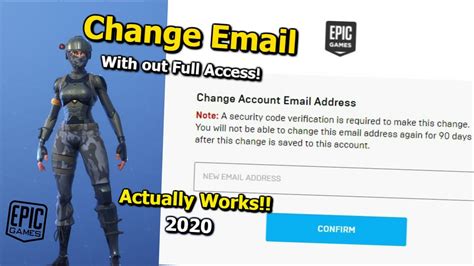 How to change your Epic Games Email Address without Full Access! (2020