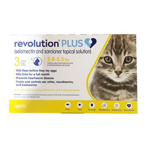 Revolution® plus is kind on your cat with two active ingredients packed into a low volume dose. Revolution Plus for Cats