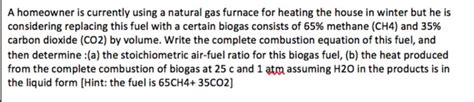 Solved A Homeowner Is Currently Using A Natural Gas Furnace