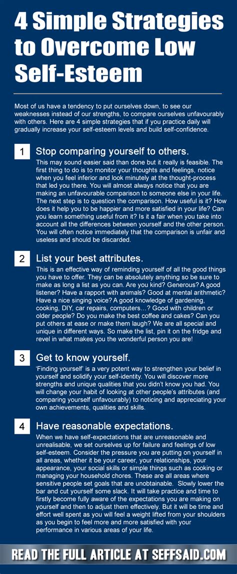 4 Simple Strategies To Overcome Low Self Esteem Building Self Esteem Self Confidence Tips
