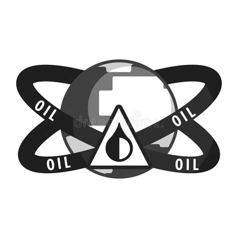 Petroleum Industry Symbol Flat Vector Illustration Stock Vector