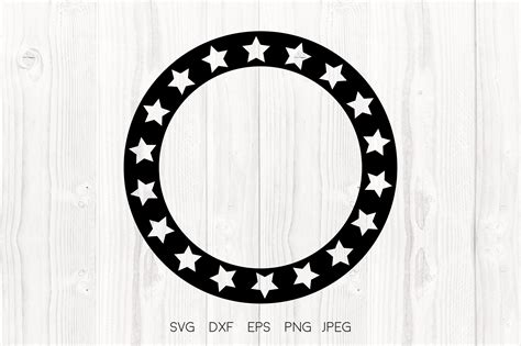 Stars Frame Svg Circle With Stars Graphic By Vitaminsvg · Creative Fabrica