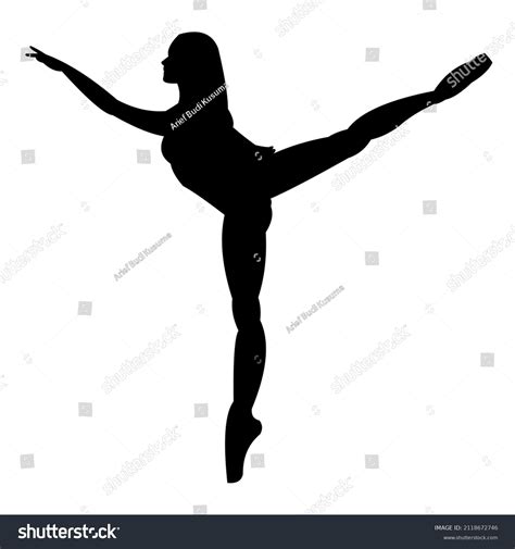 Ballet Dancer Woman Silhouette Dancing Posed Stock Vector Royalty Free Shutterstock