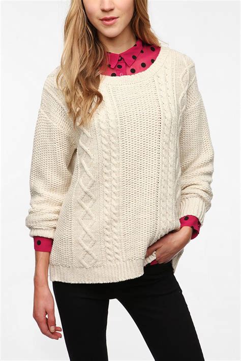 Urban Outfitters Coincidence And Chance Flecked Elbow Patch Sweater Big