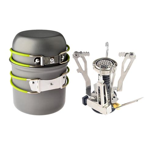 The only difference of the calphalon over the cooks cookware is that the calphalon has more of a teflon type coating therefore a little easier to clean. Camping Stove Cookware, Petforu Outdoor Camping Hiking ...
