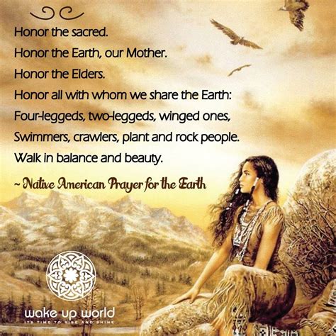 Native American Prayer For The Earth Native American Prayers Native