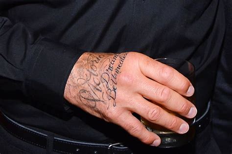 Tatts All Right David Beckham Gets Jay Z Inspired Ink But What Does