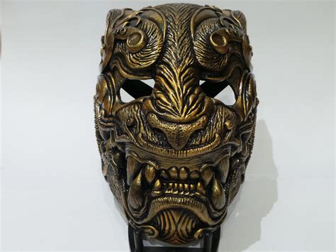 Made To Order Jade Oni Mask Japanese Demon Ogre Beast Tiger