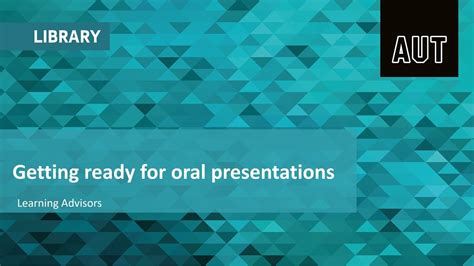 Getting Ready For Oral Presentations Workshop Video Youtube