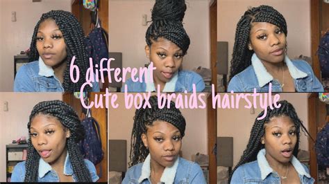 6 Different Ways To Style Your Box Braids Youtube