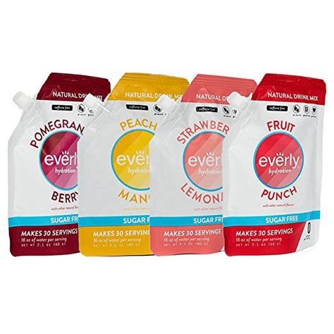 Everly Hydration Powdered Drink Mix Variety Pack 30 Servings 4 Ct