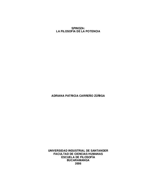 (PDF) Spinoza: la filosofía de la potencia | Patricia Carreño Zúñiga - Academia.edu