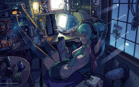 Looking for the best wallpapers? Wallpaper : anime girls, space, Vocaloid, Hatsune Miku ...