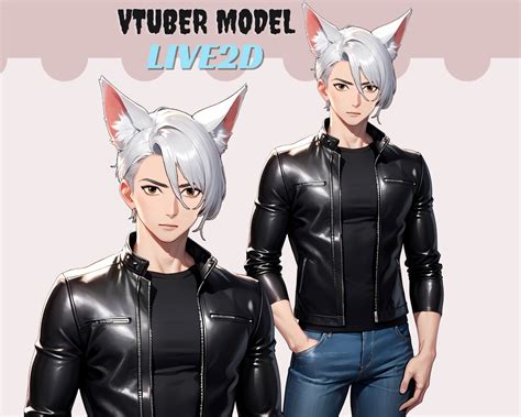 Male Vtuber Model Waist Up Live2d Rigged Vtube Studio Etsy Australia