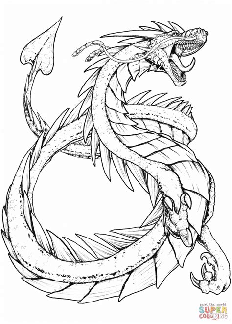 A monstrous giant and the most deadly creature in greek mythology. Mythical Creatures Coloring Pages 6235 | Dragon coloring ...