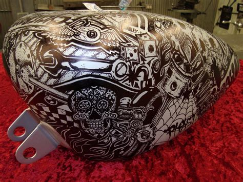 A good preparation is everything when it comes to painting. Sharpie Decorated Motorcycle Gas Tank | Custom paint ...