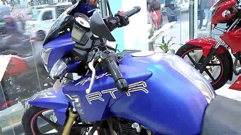 With its engine displacement value of 160cc, the bike is expected to deliver the mileage value of around 30 kmpl. TVS APACHE RTR 160 CC (matte blue) টিভিএস নিয়ে এলো ...