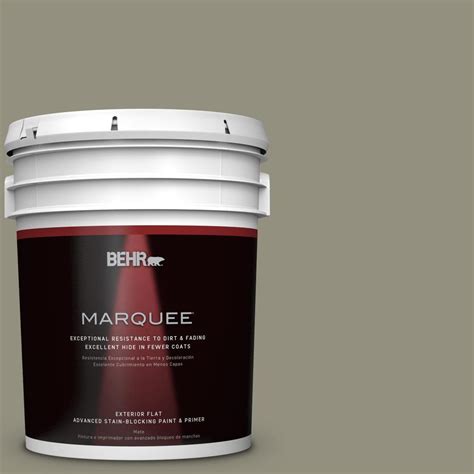 Behr Marquee 5 Gal N350 5 Muted Sage Flat Exterior Paint 445405 The