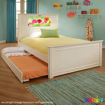 Lightheaded beds use interchangeable headlightz® backlit. LightHeaded Beds Riviera Full Bed with Trundle - White