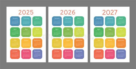 Calendario De Bolsillo 2022 2023 Y 2024 Años Orientación Vertical