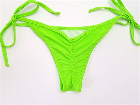 Neon Green Micro Scrunch Bikini Hunni Bunni