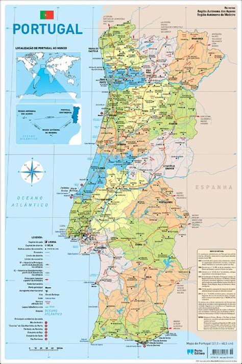 Mapa De Portugal Estradas Michelin Portugal Cidades