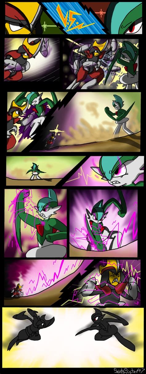 Gallade Vs Bisharp By Saintssister47 On Deviantart