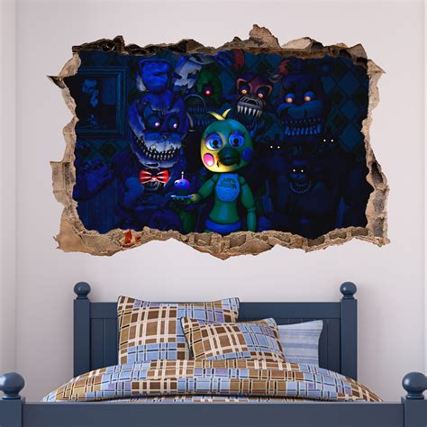 Five Nights At Freddys 3d Wall Decal Wall Sticker Wall Etsy