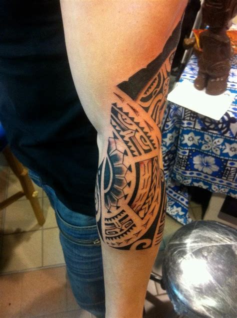 Amazing Tribal Black Ink Pattern Tattoo For Men On Forearm