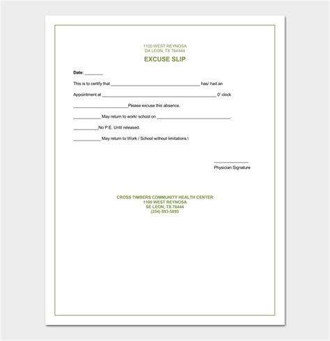 Printable Fillable Doctors Note Printable World Holiday