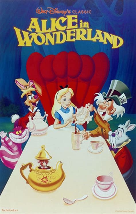 Alice In Wonderland 1951 Walt Disney Cartoon Movie Poster Etsy