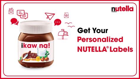 The custom label is printed in the trademark. Nutella Messenger - Personalized labels - YouTube
