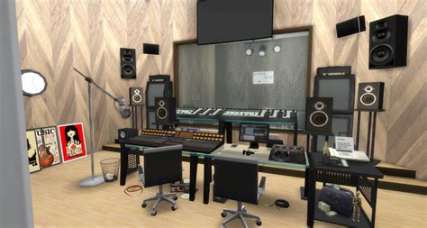 An Image Of A Recording Studio Setting With Sound Equipment