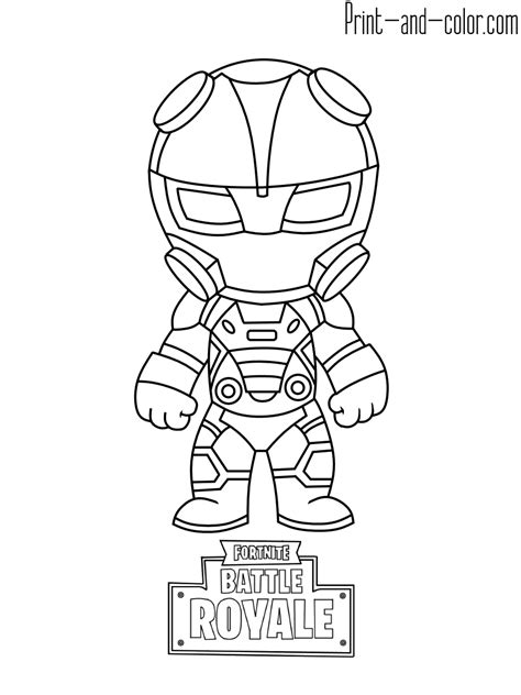 Fortnite coloring pages print and color com. Dj Marshmallow Coloring Page Coloring Pages
